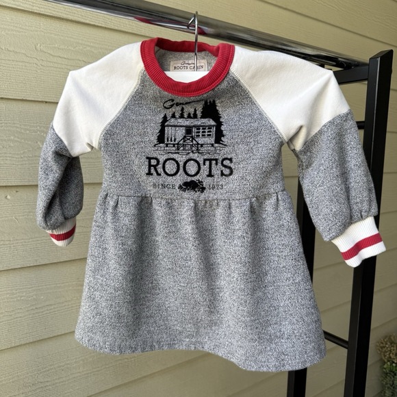 Genuine Roots Other - Genuine‎ Roots Girls Dress Size 2T Grey & Red Cabin Long Sleeves